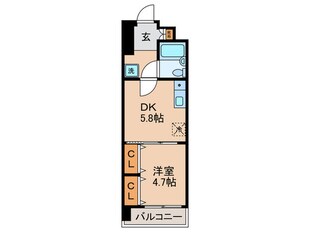 ﾗｲｵﾝｽﾞﾏﾝｼｮﾝ綱島南（309）の物件間取画像